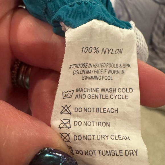 Maamgic Men’s Swim Shirts Swimwear Trunks Mesh Lining Quick Dry Turquoise Sz M - Picture 10 of 13